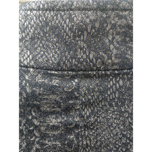 E39 By Eric Blk Silver Snake Print Leather Look Jacket Chrystal Details Zipper M - Picture 9 of 10